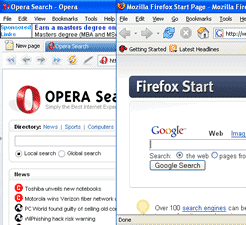 Opera and Firefox Ad Comparison